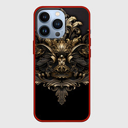 Чехол для iPhone 13 Pro Объемные старые классические узоры, цвет: 3D-красный