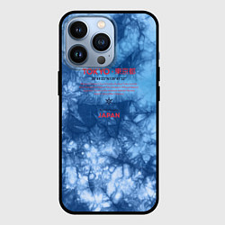 Чехол для iPhone 13 Pro Tokyo: tie-dye blue, цвет: 3D-черный