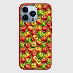 Чехол для iPhone 13 Pro Ароматные сочные яблоки, цвет: 3D-красный