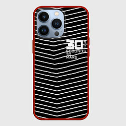 Чехол для iPhone 13 Pro Thirty Seconds to Mars pattern optic, цвет: 3D-красный