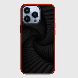 Чехол для iPhone 13 Pro Геометрическая темная иллюзия, цвет: 3D-красный