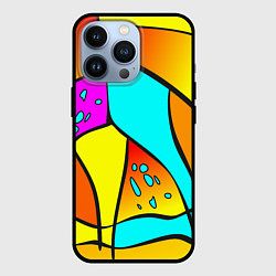 Чехол для iPhone 13 Pro Яркая абстракция, цвет: 3D-черный