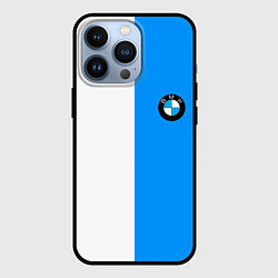 Чехол для iPhone 13 Pro BMW sport blue white, цвет: 3D-черный