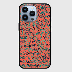 Чехол для iPhone 13 Pro Розово-бирюзовый абстрактный, цвет: 3D-черный