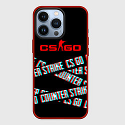 Чехол для iPhone 13 Pro Counter strike glitch, цвет: 3D-красный