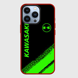 Чехол для iPhone 13 Pro Kawasaki - logo, цвет: 3D-красный