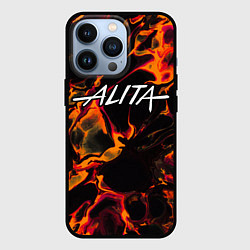 Чехол для iPhone 13 Pro Alita red lava, цвет: 3D-черный