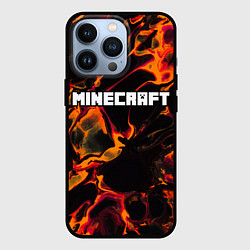 Чехол для iPhone 13 Pro Minecraft red lava, цвет: 3D-черный