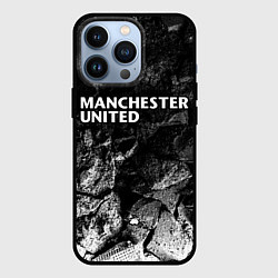 Чехол для iPhone 13 Pro Manchester United black graphite, цвет: 3D-черный