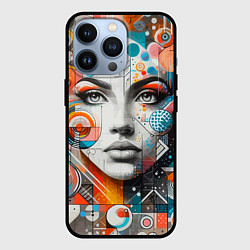 Чехол для iPhone 13 Pro Лицо прекрасной девушки - граффити, цвет: 3D-черный