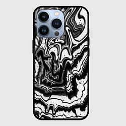 Чехол iPhone 13 Pro Черно-белая абстракция суминагаши