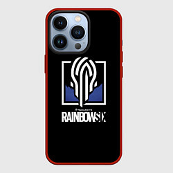 Чехол для iPhone 13 Pro Rainbow six siege logo, цвет: 3D-красный