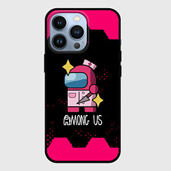 Чехол для iPhone 13 Pro Among us hexagon true color, цвет: 3D-черный