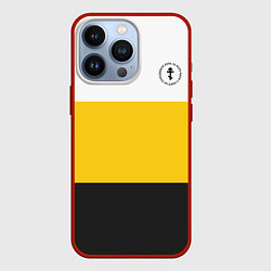Чехол для iPhone 13 Pro За веру царя и святую триединую Русь Крест на узор, цвет: 3D-красный