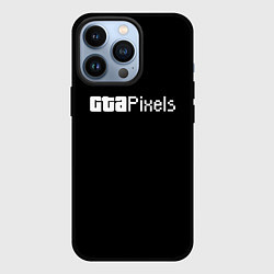 Чехол для iPhone 13 Pro GTA pixels, цвет: 3D-черный