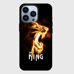 Чехол для iPhone 13 Pro Lion fire King, цвет: 3D-черный