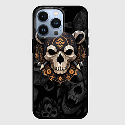 Чехол для iPhone 13 Pro Череп медведя, цвет: 3D-черный