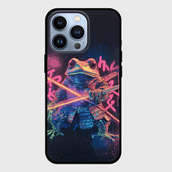 Чехол для iPhone 13 Pro Самурай жаба - неоновое граффити крупно, цвет: 3D-черный