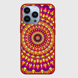 Чехол для iPhone 13 Pro Мандала пурпурного пламени, цвет: 3D-красный