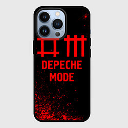Чехол для iPhone 13 Pro Depeche Mode - red gradient, цвет: 3D-черный