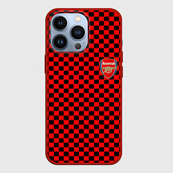 Чехол для iPhone 13 Pro Arsenal текстура клетка, цвет: 3D-красный