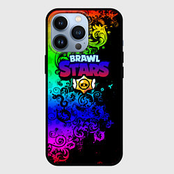 Чехол для iPhone 13 Pro Brawl stars неоновый узор, цвет: 3D-черный