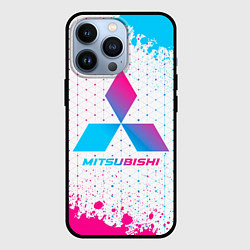 Чехол для iPhone 13 Pro Mitsubishi neon gradient style, цвет: 3D-черный