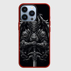 Чехол для iPhone 13 Pro Готический рыцарь, цвет: 3D-красный