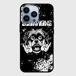 Чехол для iPhone 13 Pro Scorpions рок пес, цвет: 3D-черный