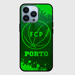 Чехол для iPhone 13 Pro Porto - green gradient, цвет: 3D-черный