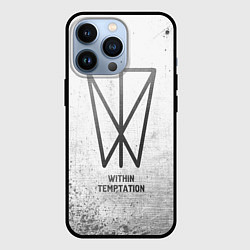 Чехол для iPhone 13 Pro Within Temptation - white gradient, цвет: 3D-черный