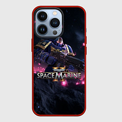 Чехол для iPhone 13 Pro Темный ультрамарин Warhammer 40000 space marine 2, цвет: 3D-красный