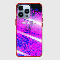 Чехол для iPhone 13 Pro Detroit become human neon, цвет: 3D-красный