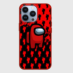 Чехол для iPhone 13 Pro Billie Eilish x Among us, цвет: 3D-красный