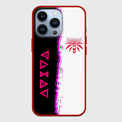 Чехол для iPhone 13 Pro The Witcher logo краски, цвет: 3D-красный