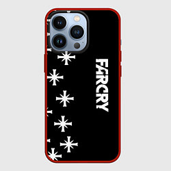 Чехол для iPhone 13 Pro Farcry текстура знаки, цвет: 3D-красный