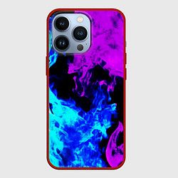 Чехол для iPhone 13 Pro Битва неонового огня, цвет: 3D-красный