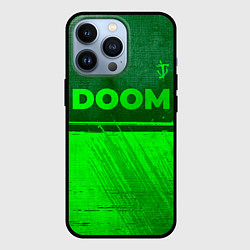 Чехол для iPhone 13 Pro Doom - green gradient посередине, цвет: 3D-черный