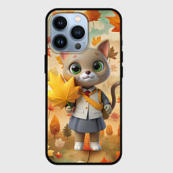 Чехол для iPhone 13 Pro Кошечка школьница, цвет: 3D-черный