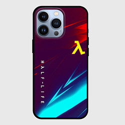 Чехол для iPhone 13 Pro Half life stripes neon, цвет: 3D-черный