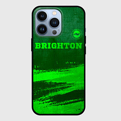 Чехол для iPhone 13 Pro Brighton - green gradient посередине, цвет: 3D-черный