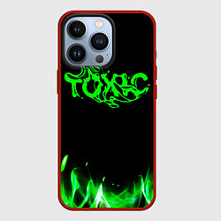 Чехол для iPhone 13 Pro Toxic text, цвет: 3D-красный