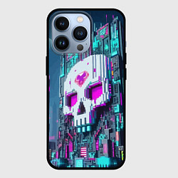 Чехол для iPhone 13 Pro Skull Minecraft - ai art fantasy, цвет: 3D-черный