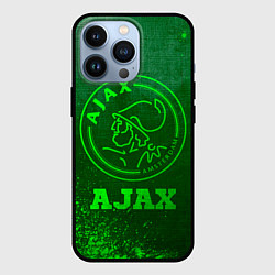 Чехол для iPhone 13 Pro Ajax - green gradient, цвет: 3D-черный