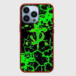 Чехол для iPhone 13 Pro DOOM кислотная земля, цвет: 3D-красный