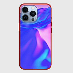 Чехол для iPhone 13 Pro Неоновая текстура абстракция, цвет: 3D-красный