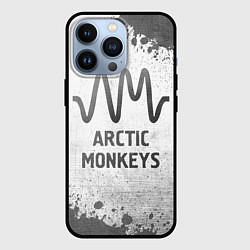 Чехол для iPhone 13 Pro Arctic Monkeys - white gradient, цвет: 3D-черный