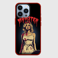 Чехол для iPhone 13 Pro Momster - vampire - на хэллоуин, цвет: 3D-красный