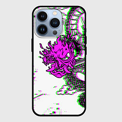 Чехол для iPhone 13 Pro Cyberpunk neon dragon, цвет: 3D-черный