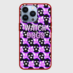 Чехол для iPhone 13 Pro Watch dogs hacker, цвет: 3D-красный